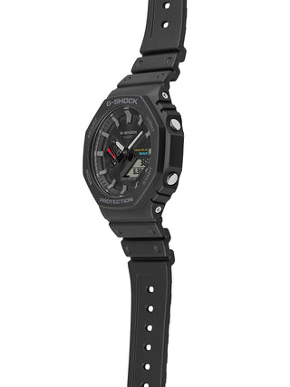 Angle shot of Casio G-Shock GA-B2100-1AER Black Resin Mens Watch on white background