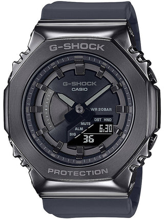 Front view of Casio G-Shock GM-S2100B-8AER Blue Resin Mens Watch on white background