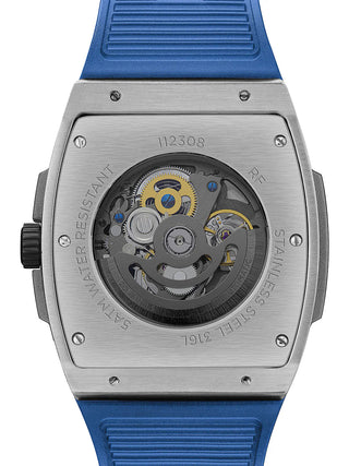 Angle shot of Ingersoll 1892 I12308 Blue Silicone Unisex Watch on white background