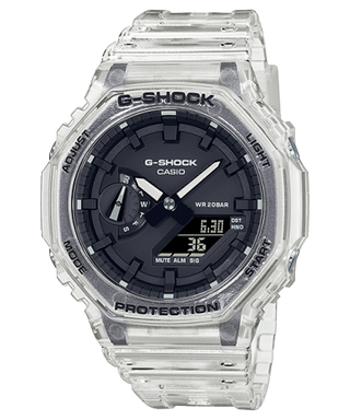 Front view of Casio G-Shock GA-2100SKE-7A Mens Watch on white background