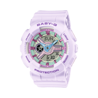 Front view of Casio Baby-G BA-110XPM-6A Womens Watch on white background