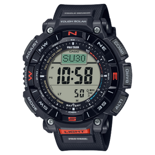 Front view of Casio Pro Trek PRG-340-1 Mens Watch on white background