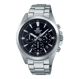 Front view of Casio Edifice EFV-630D-1AV Mens Watch on white background