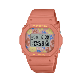 Front view of Casio Baby-G BGD-565RP-4 Mens Watch on white background