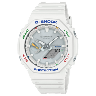 Front view of Casio G-Shock GA-B2100FC-7A Mens Watch on white background