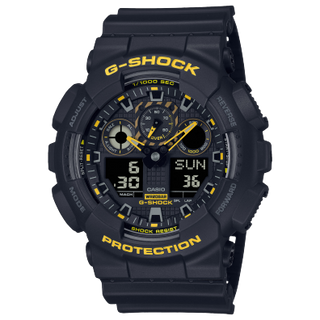 Front view of Casio G-Shock GA-100CY-1A Mens Watch on white background