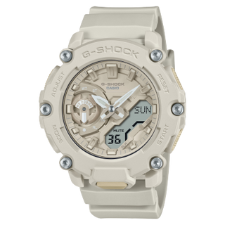 Front view of Casio G-Shock GA-2200NC-7A Mens Watch on white background