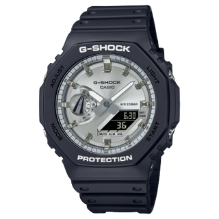 Front view of Casio G-Shock GA-2100SB-1A Mens Watch on white background