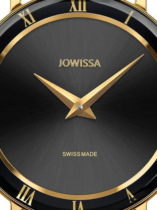 Angle shot of Jowissa J2.288.M Black Dial Gold Stainless Steel Womens Watch on white background