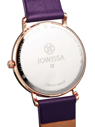 Angle shot of Jowissa J5.607.L Leather Womens Watch on white background