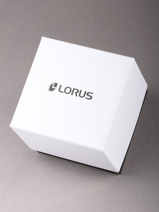 Angle shot of Lorus RY506AX9 White Dial Gold Stainless Steel Womens Watch on white background