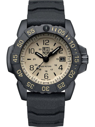 Front view of Luminox XS.3251.CBNSF.SET Black Strap Unisex Watch on white background