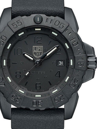 Front view of Luminox XS.3251.BO.CB Black Unisex Watch on white background